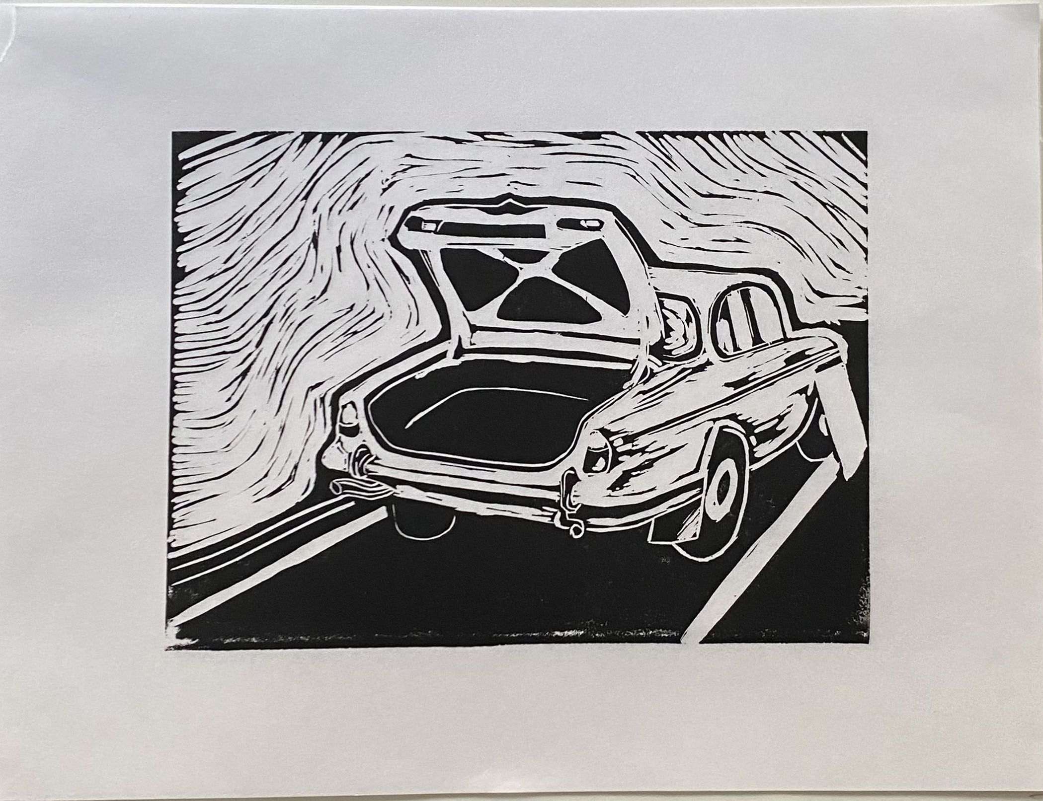 Linocut print